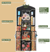 Almacenamiento de papel de regalo, organizador de papel de regalo, organizador de bolsas de regalo colgantes de doble cara